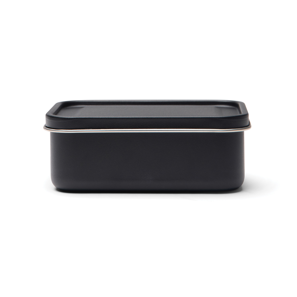VINGA Parks Lunchbox aus RCS-Edelstahl 750 ml, schwarz, mit Logo veredelbar