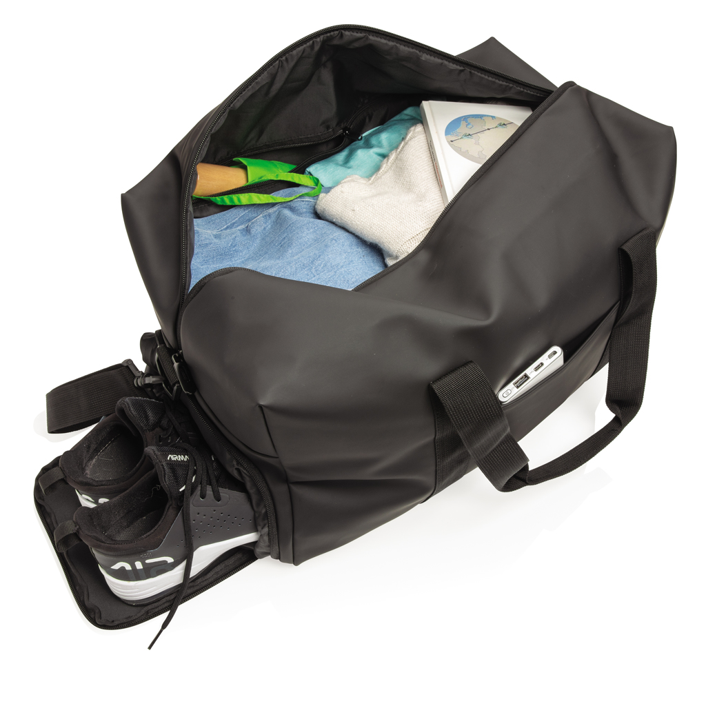 XD Collection Wochenendtasche PU schwarz mit Schuhfach 50 × 25 × 28 cm XD Collection Wochenendtasche PU schwarz mit Schuhfach 50 × 25 × 28 cm