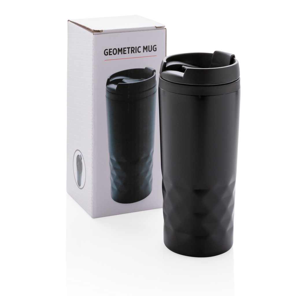XD Collection Geometrischer Becher 300 ml aus Edelstahl mit Logo bedruckbar XD Collection Geometrischer Becher 300 ml aus Edelstahl mit Logo bedruckbar