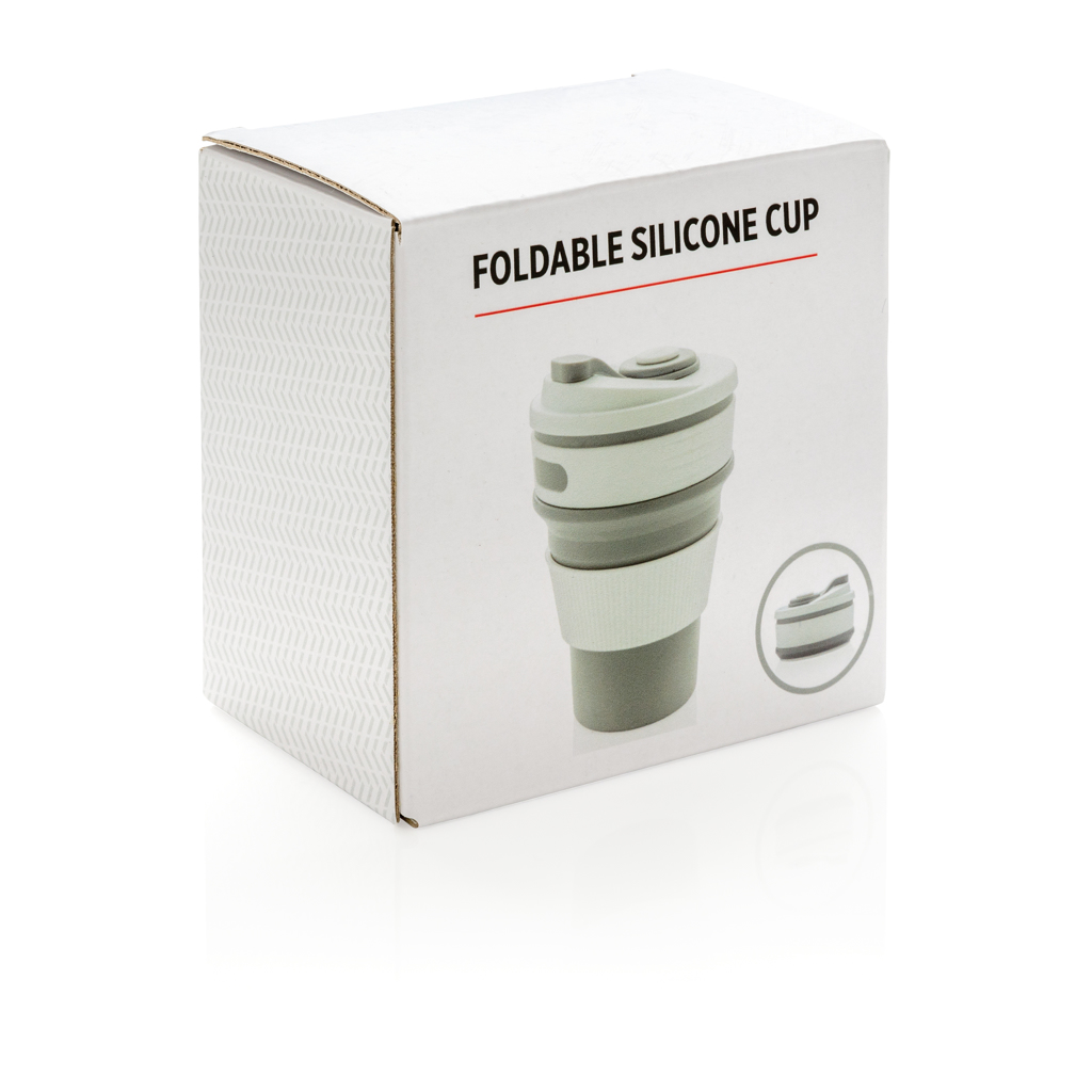 Faltbarer Silikon-Becher 350 ml, BPA-frei, bedruckbar Faltbarer Silikon-Becher 350 ml, BPA-frei, bedruckbar