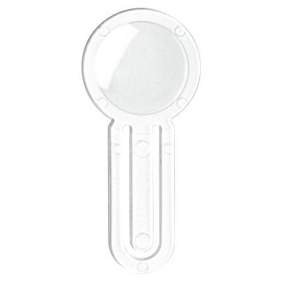 Lupe Lesezeichen – flache Kunststoff-Leselupe 80 × 36 mm