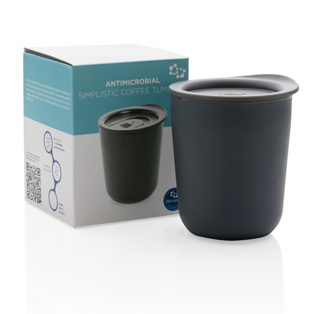 XD Collection Antimikrobieller Kaffeebecher 250 ml mit Biomaster, Edelstahl, bedruckbar