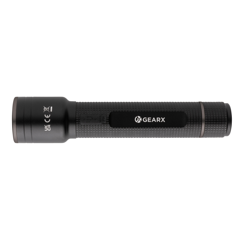 Gear X LED-Taschenlampe RCS-Aluminium 800 Lumen mit USB-C-Akku Gear X LED-Taschenlampe RCS-Aluminium 800 Lumen mit USB-C-Akku