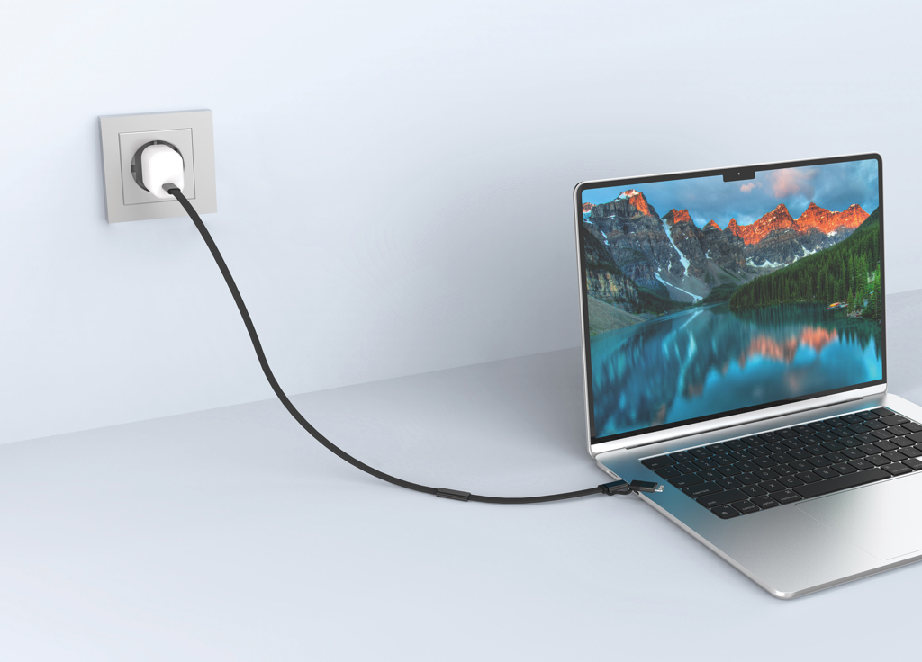 XD Xclusive Arc RCS 2-in-1 Schnellladekabel 60 W, USB-C und Lightning, 120 cm, mit Logo