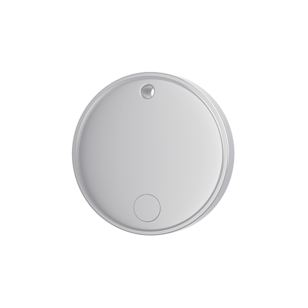 Findmate Dual Bluetooth-Tracker aus recyceltem ABS, RCS-zertifiziert, mit Logo bedruckbar