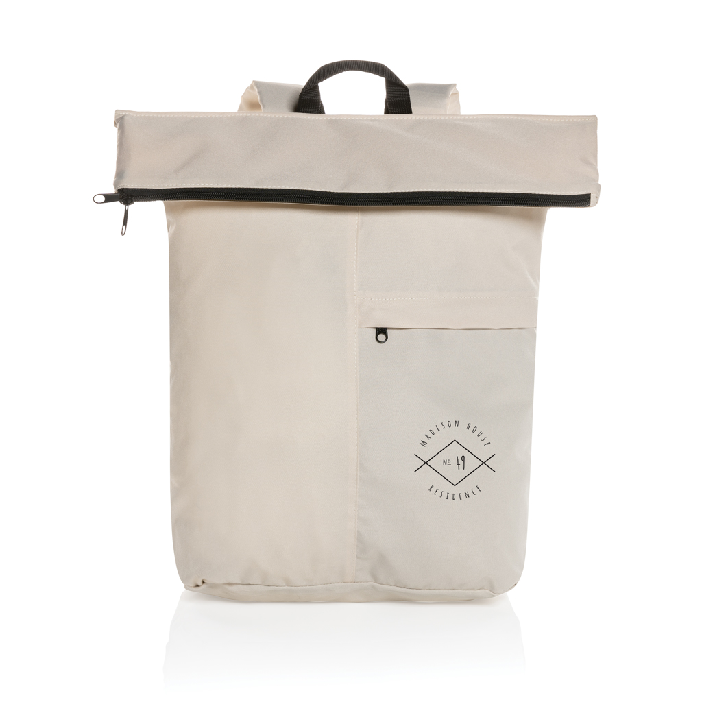 Dillon AWARE RPET faltbarer Lightweight-Rucksack mit Logo bedruckbar Dillon AWARE RPET faltbarer Lightweight-Rucksack mit Logo bedruckbar