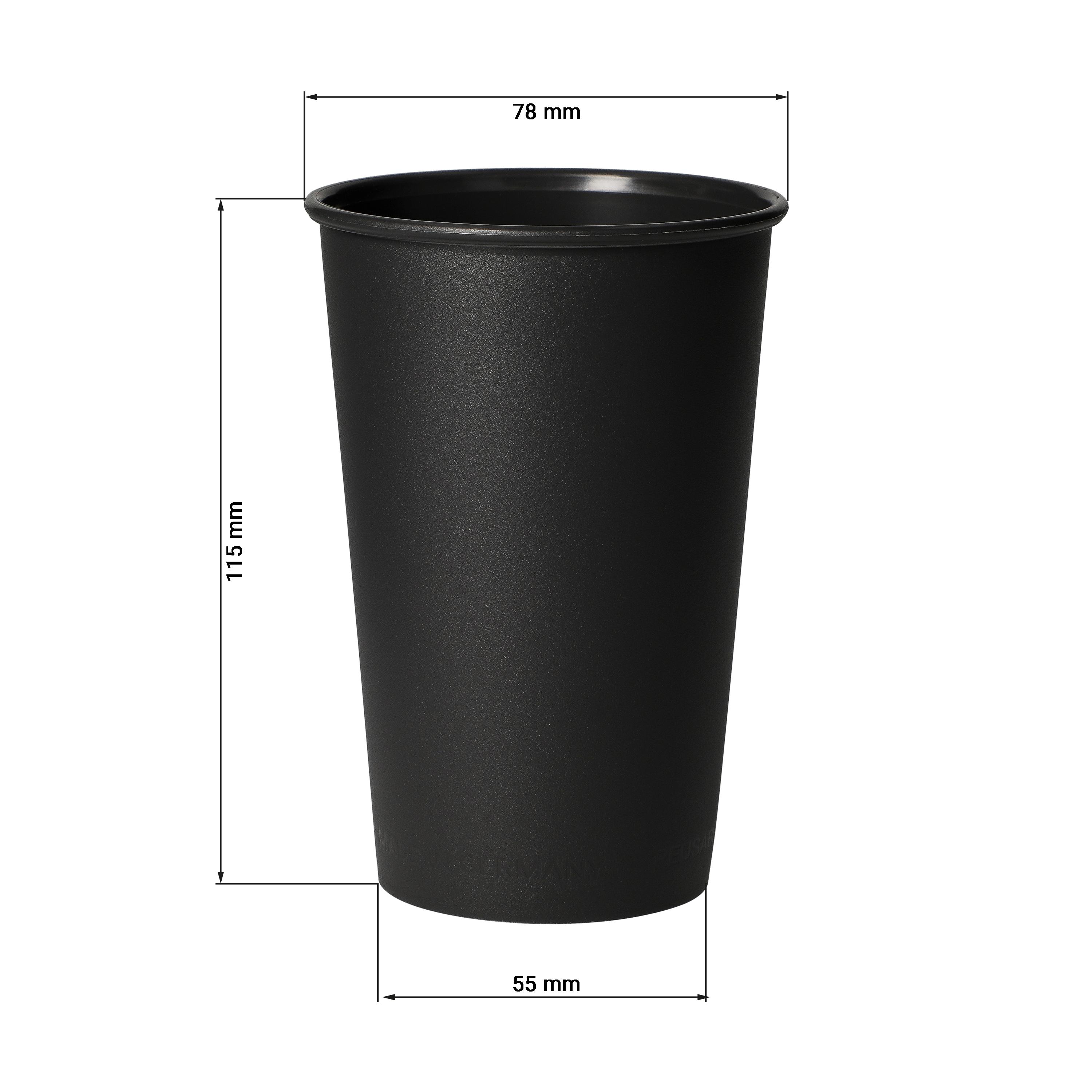 Becher "ToGo", 300 ml, elastoNature – DET1_Schiefer Becher "ToGo", 300 ml, elastoNature