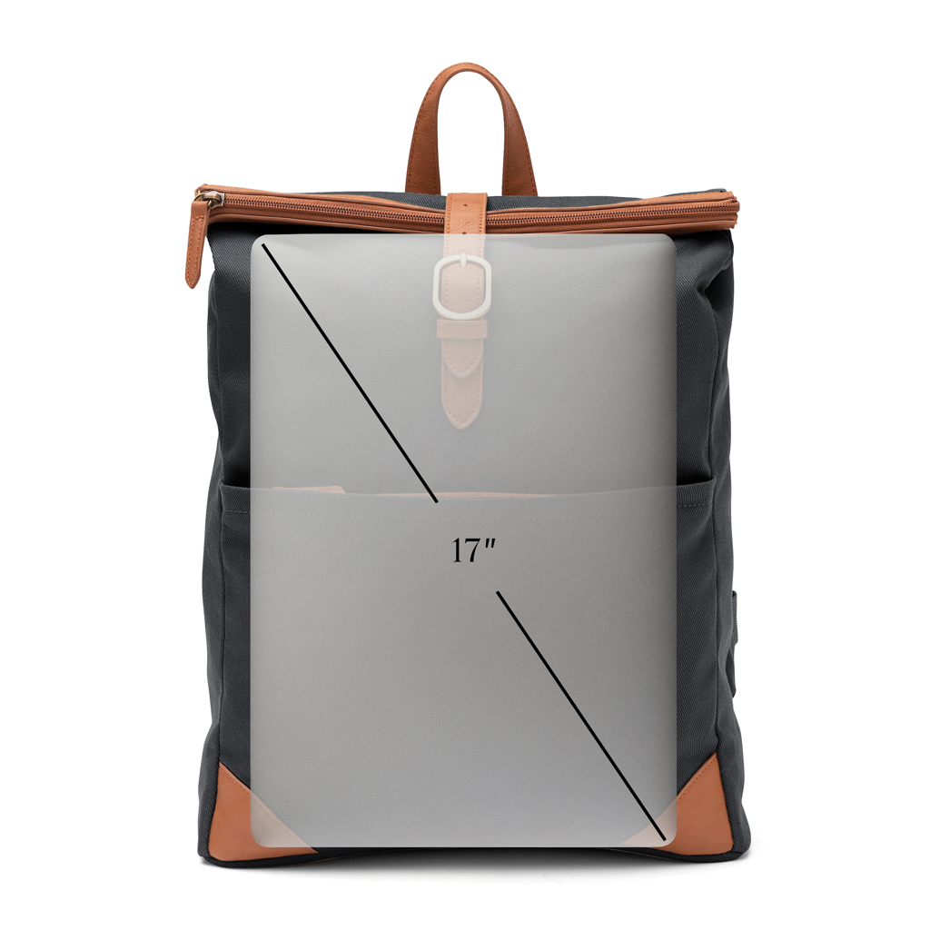 VINGA Sloane Rucksack RCS aus 39 % recyceltem Polyester (17-Zoll-Laptopfach) VINGA Sloane Rucksack RCS aus 39 % recyceltem Polyester (17-Zoll-Laptopfach)