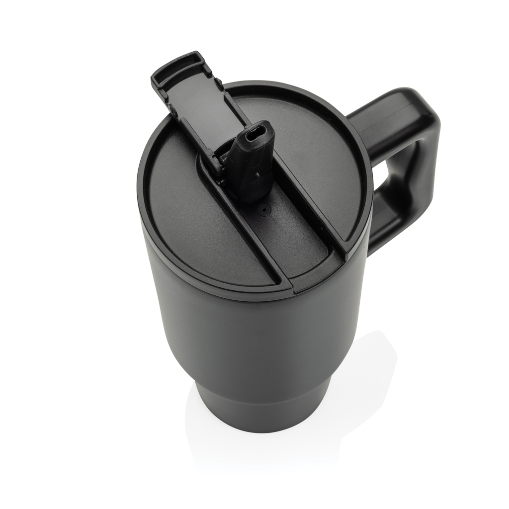 XD Collection Embrace Thermobecher 900 ml aus RCS-recyceltem Edelstahl, auslaufsicher, mit Logo veredelbar XD Collection Embrace Thermobecher 900 ml aus RCS-recyceltem Edelstahl, auslaufsicher, mit Logo veredelbar