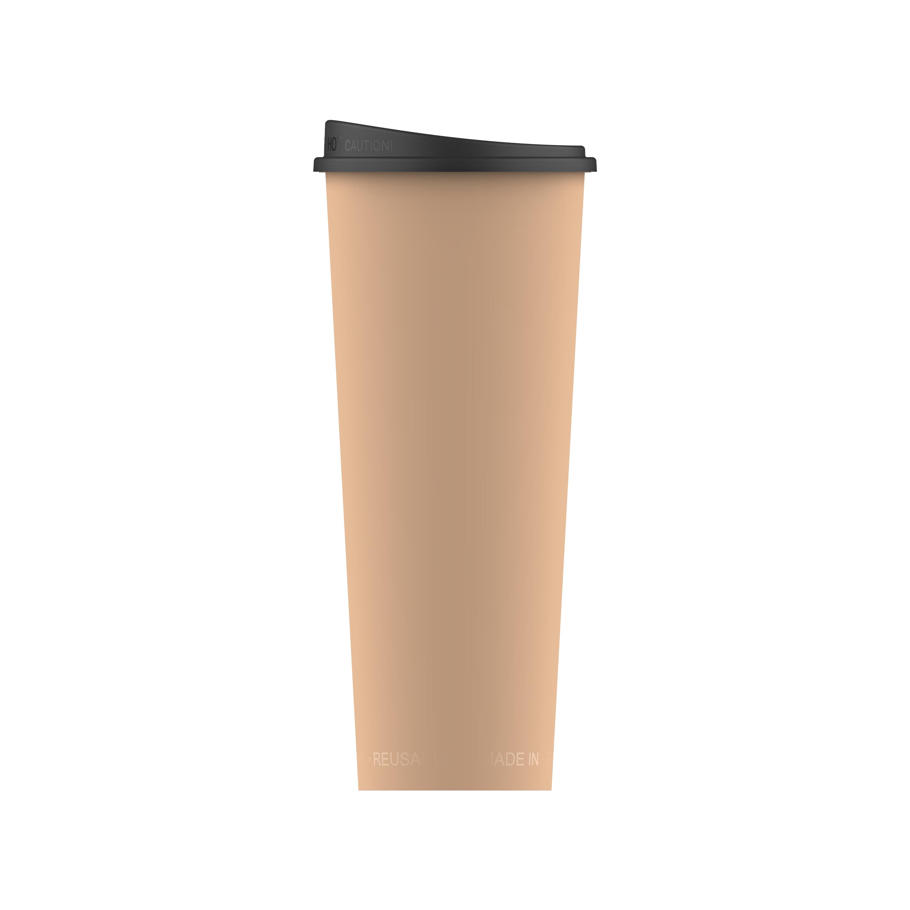 Kaffeebecher "ToGo", 0,5 l – TopView_Braun Kaffeebecher "ToGo", 0,5 l