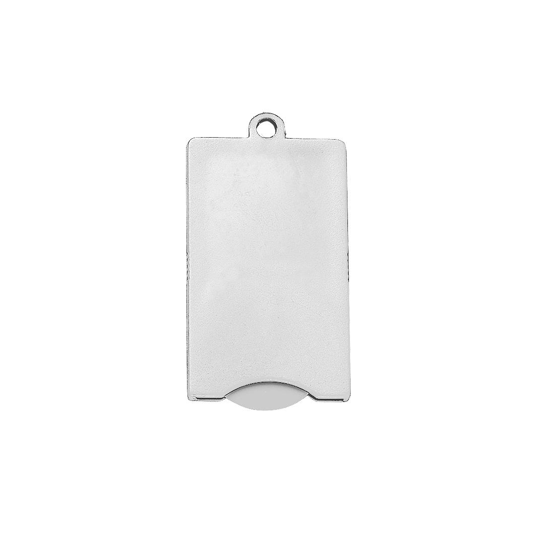 Chip-Schlüsselanhänger "Square" – weiss Chip-Schlüsselanhänger "Square" – weiss