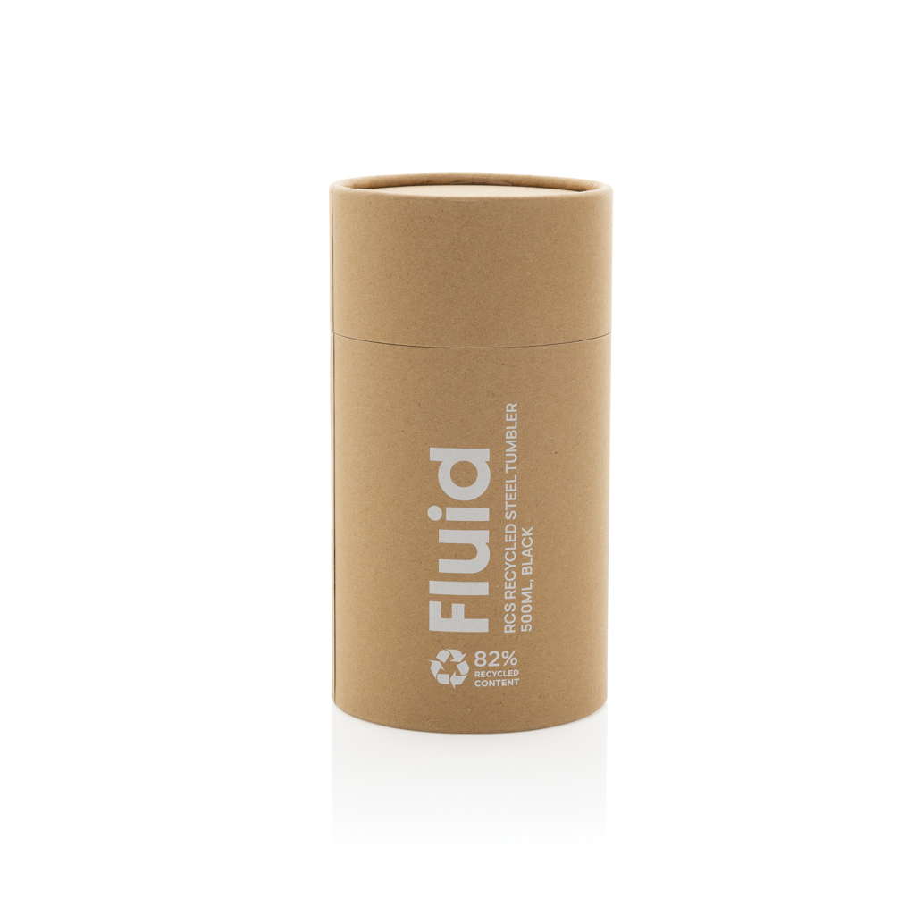 Fluid Tumbler 500 ml aus RCS-recyceltem Edelstahl, doppelwandig, mit Logo Fluid Tumbler 500 ml aus RCS-recyceltem Edelstahl, doppelwandig, mit Logo