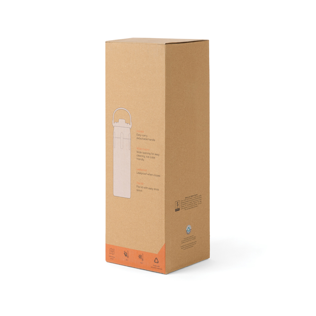 Nordic Drift trail Sportflasche 940 ml aus recyceltem RCS-Edelstahl, bedruckbar