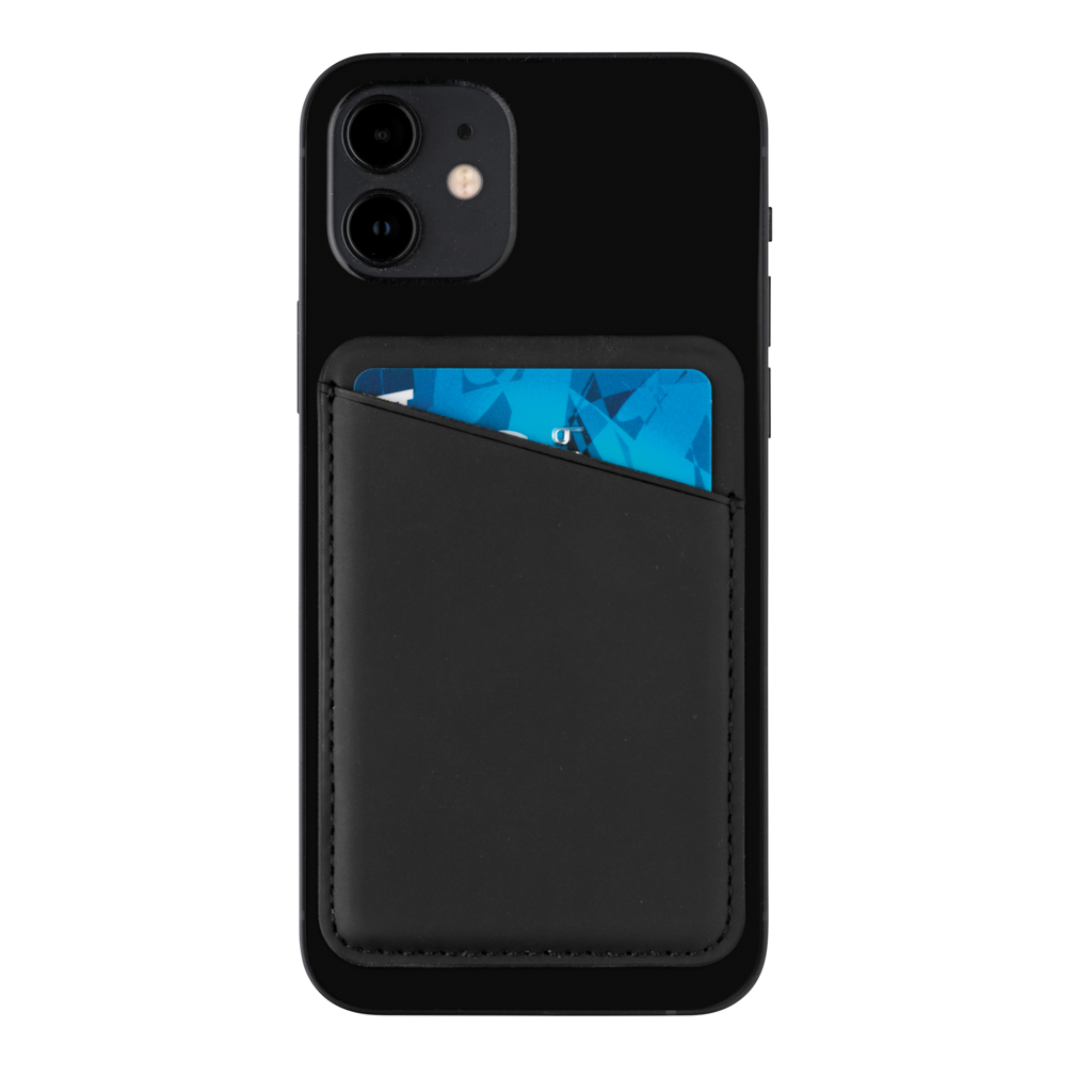 PVC-freier Magnet-Kartenhalter für iPhone 12+ - schwarz