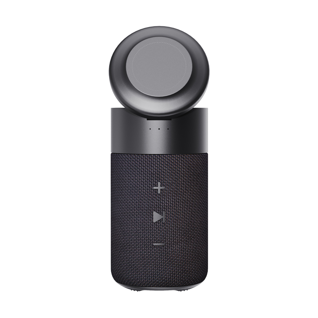 Urban Vitamin Anaheim 10W Bluetooth-Lautsprecher mit 15W-Wireless-Charger, recyceltes ABS/RPET