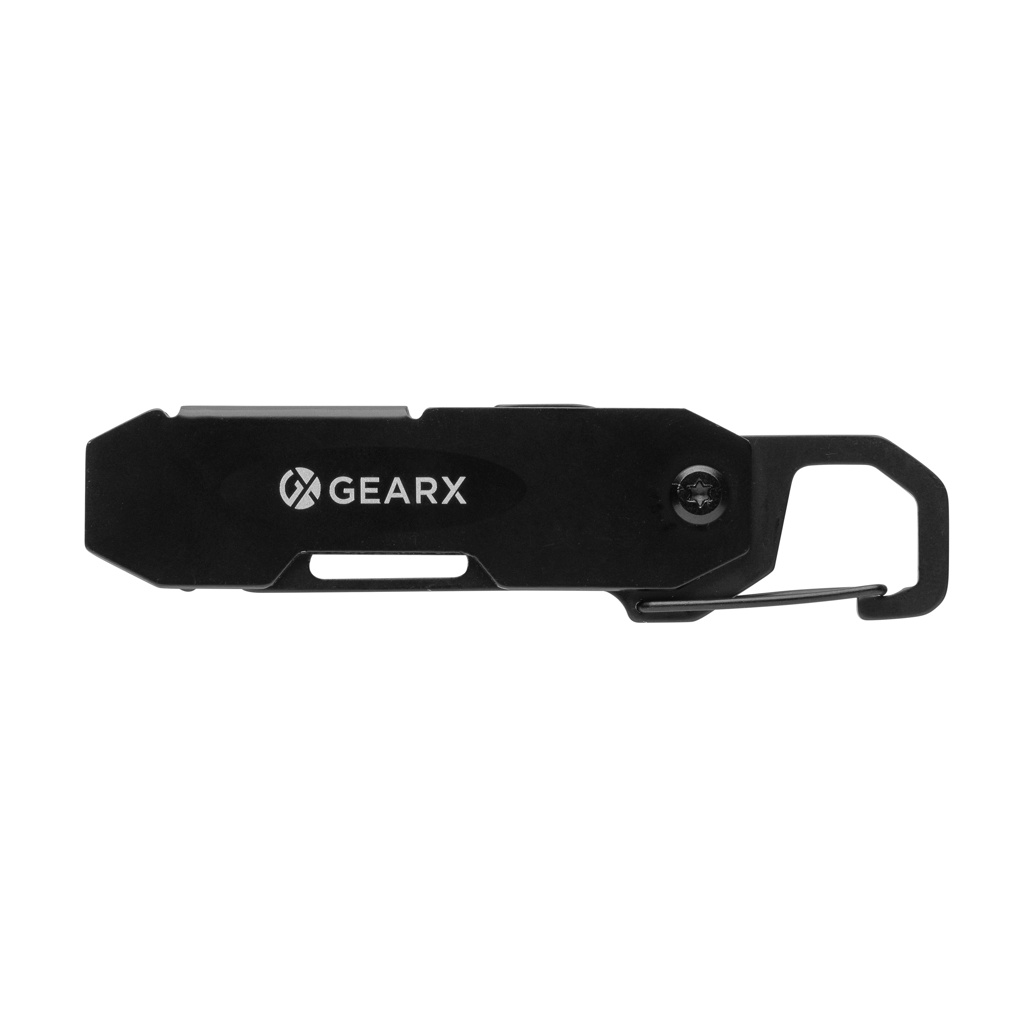 Gear X faltbares EDC-Multitool 11-in-1 aus Edelstahl mit Karabiner Gear X faltbares EDC-Multitool 11-in-1 aus Edelstahl mit Karabiner