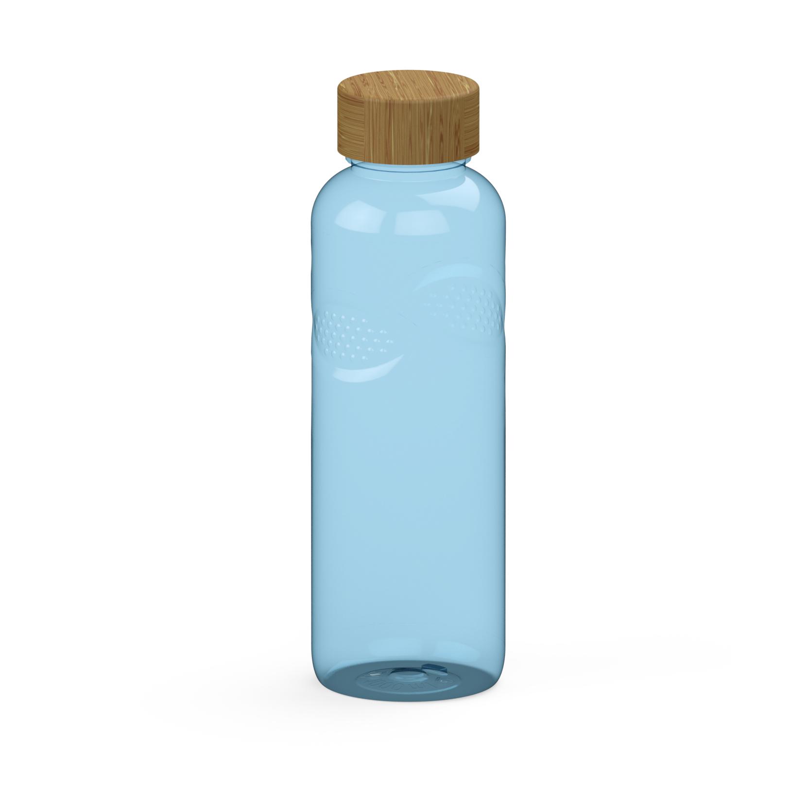 Trinkflasche Carve "Natural", 1,0 l – transparent-blau