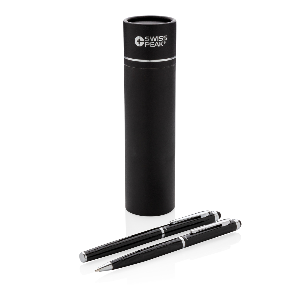 Swiss Peak Deluxe Schreibset Stylus Kugelschreiber und Rollerball Metall