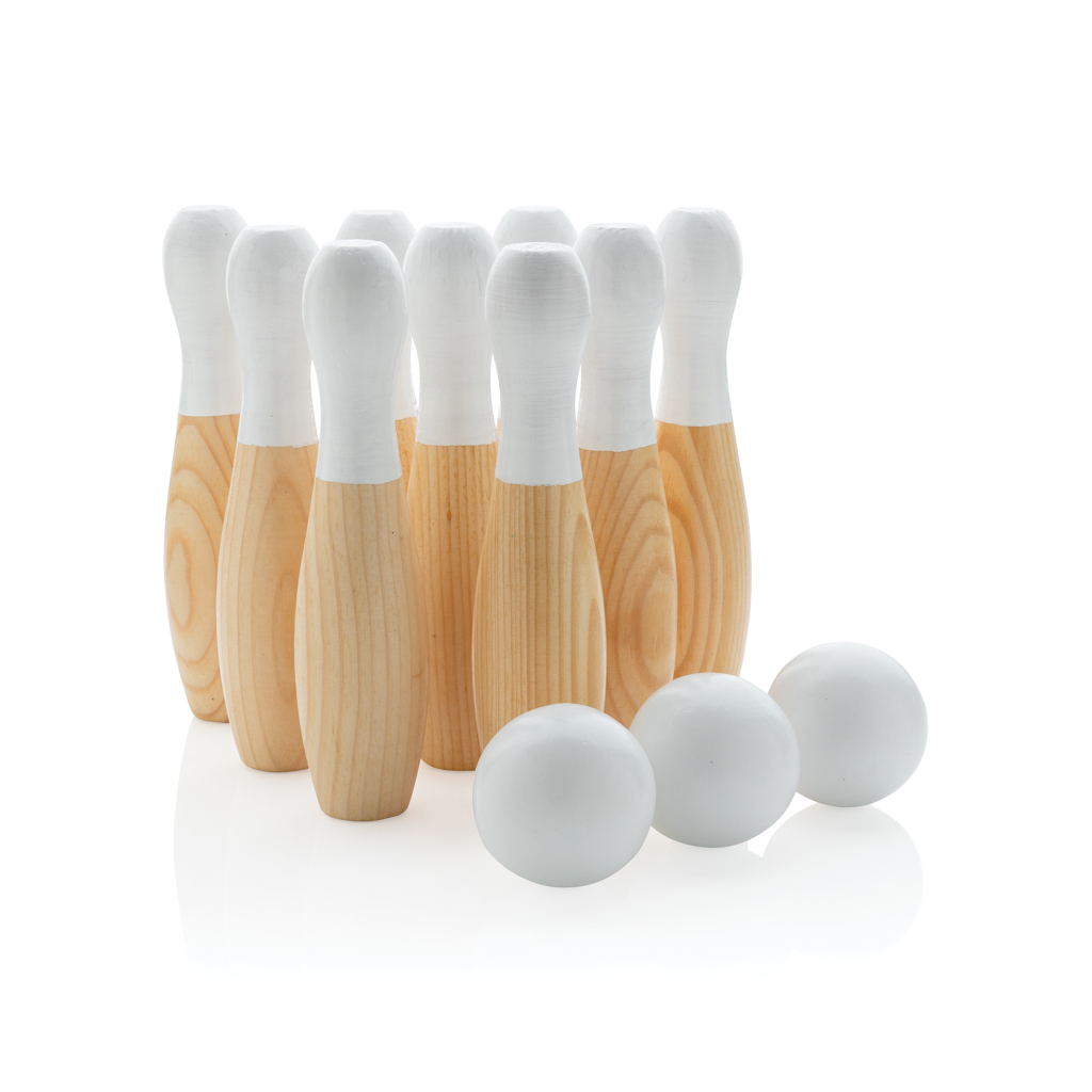 XD Collection Kegel-Set aus Kiefernholz mit Baumwollbeutel