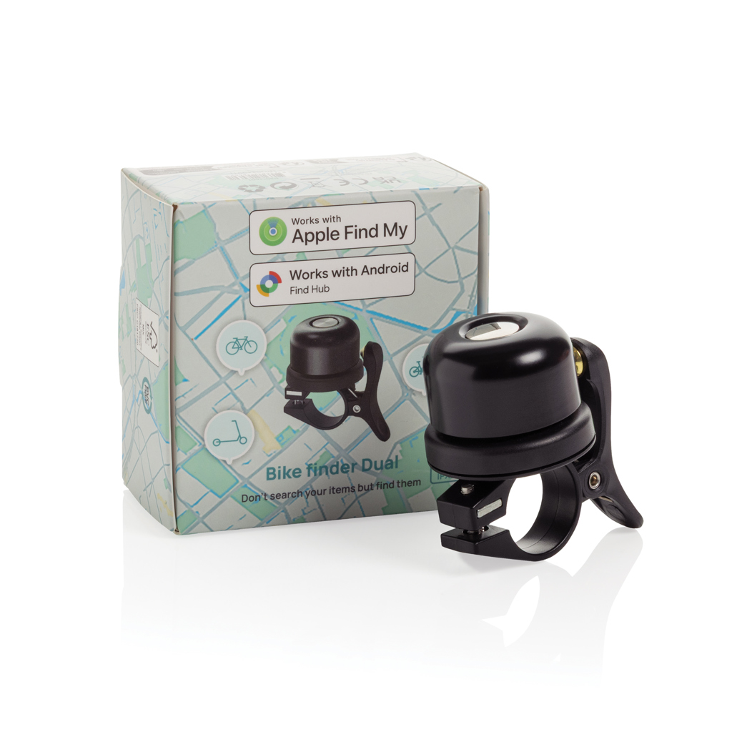Bikefinder Dual Fahrradklingel mit weltweiter Ortung – Apple Find My und Android Find Hub