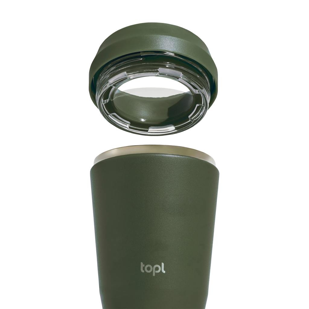 Topl Trinkbecher 354 ml aus recyceltem Edelstahl mit 360°-Deckel