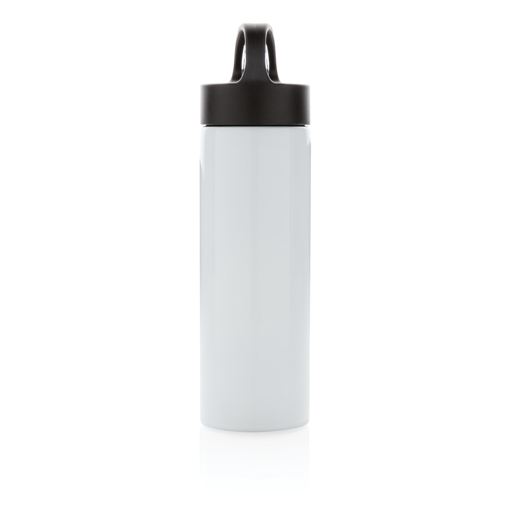 Edelstahl-Sportflasche 500 ml mit Trinkvorrichtung – weiß
