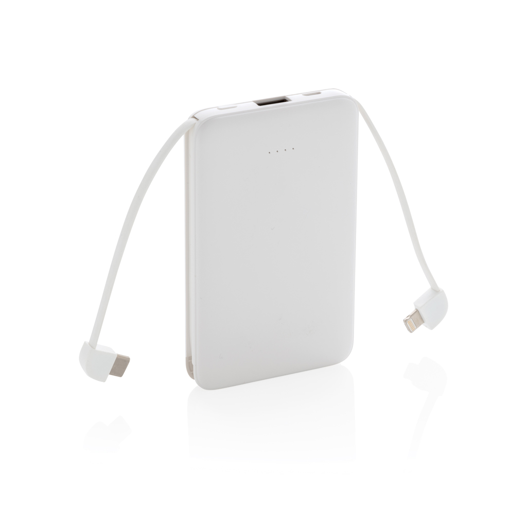 XD Collection 5.000 mAh Powerbank P322 mit 3 integrierten Kabeln – als Werbegeschenk bedruckbar XD Collection 5.000 mAh Powerbank P322 mit 3 integrierten Kabeln – als Werbegeschenk bedruckbar