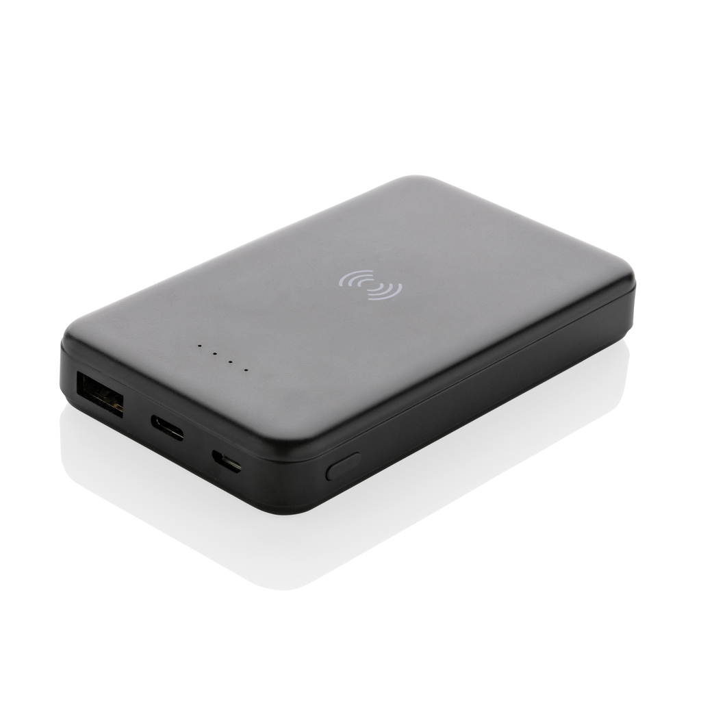 XD Collection Wireless Powerbank 5.000 mAh aus RCS-recyceltem ABS, mit Logo veredelbar XD Collection Wireless Powerbank 5.000 mAh aus RCS-recyceltem ABS, mit Logo veredelbar