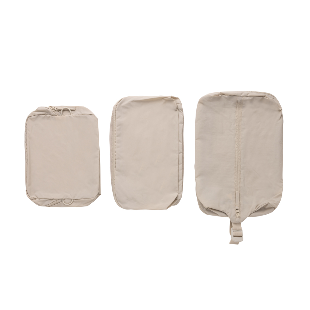 XD Xclusive KENTO URBAN Packing Cube Set 3-teilig aus RCS-recyceltem Nylon mit Logodruck