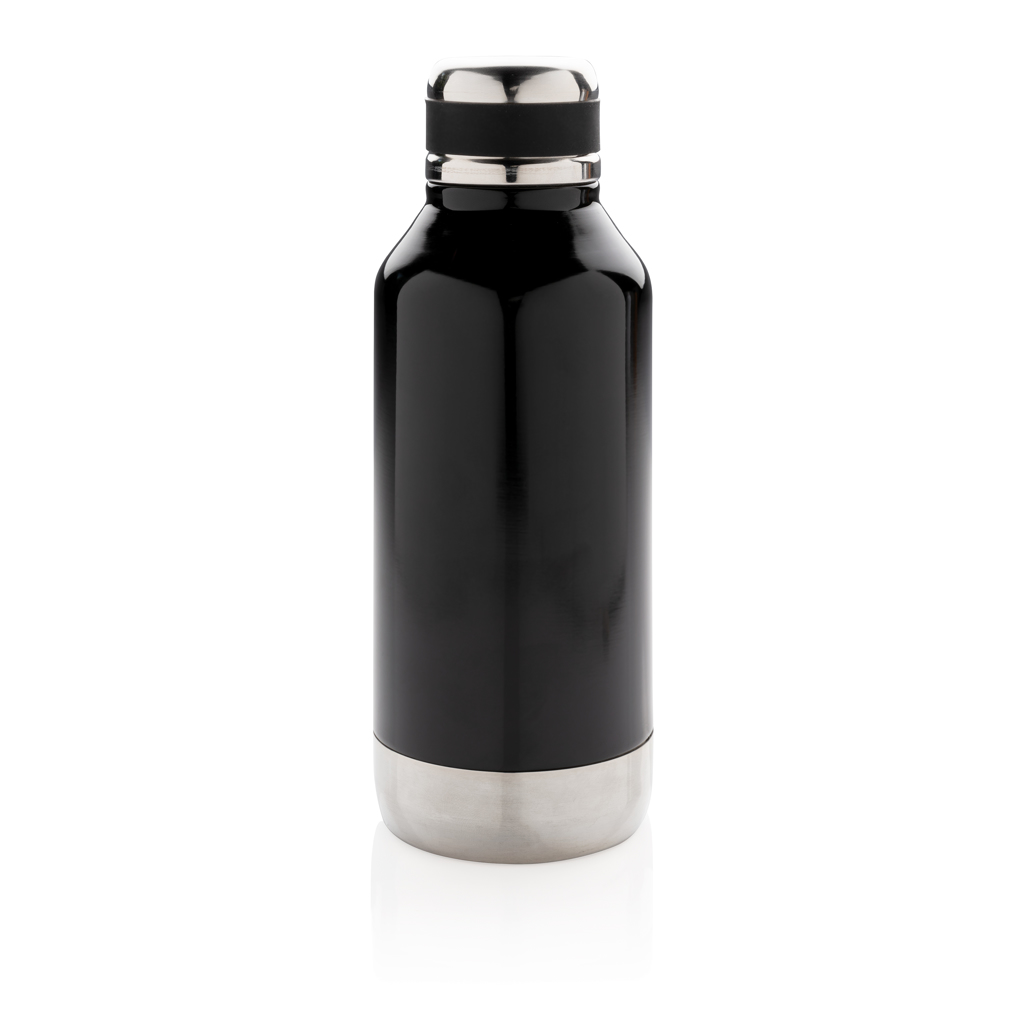 XD Collection Vakuumflasche 500 ml mit Logoplatte, auslaufsicher, Edelstahl