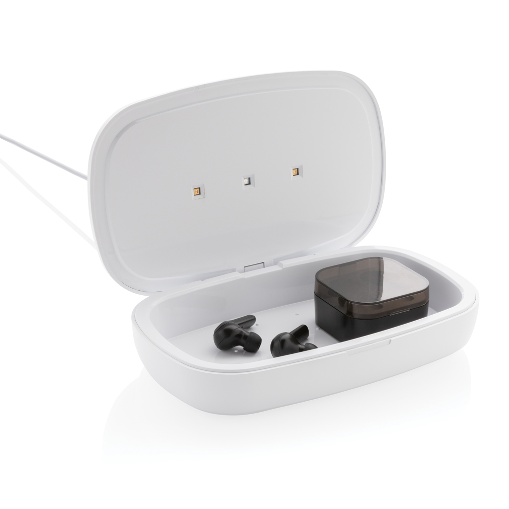 UV-C Sterilisator Box & 5W Qi-Charger, quecksilberfrei weiß