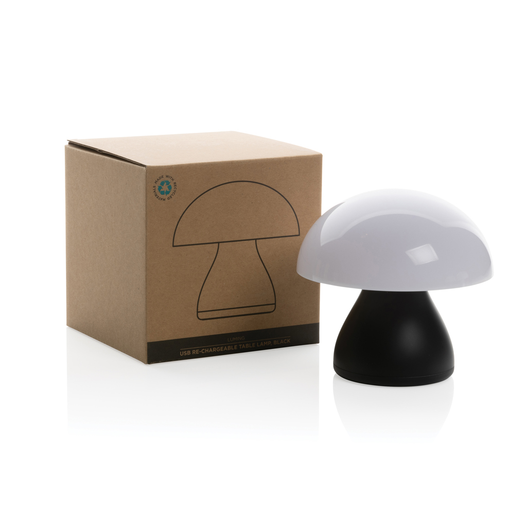 Luming USB-Tischlampe aus 84 % recyceltem ABS, bedruckbar
