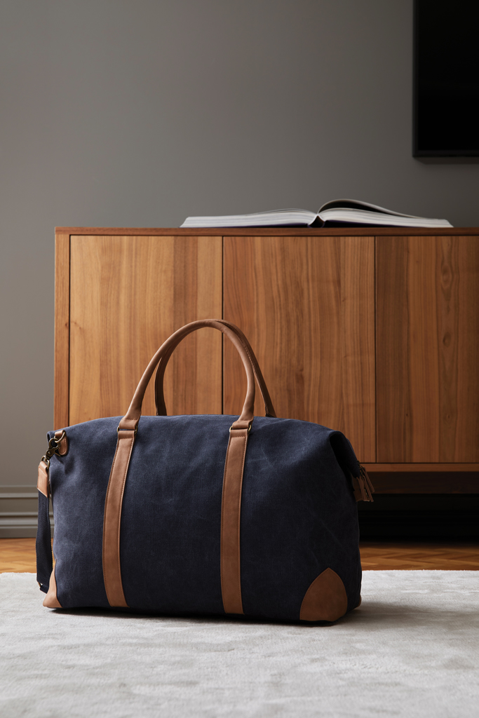 VINGA Bosler Weekender aus RCS-recyceltem Canvas mit Logo veredelbar