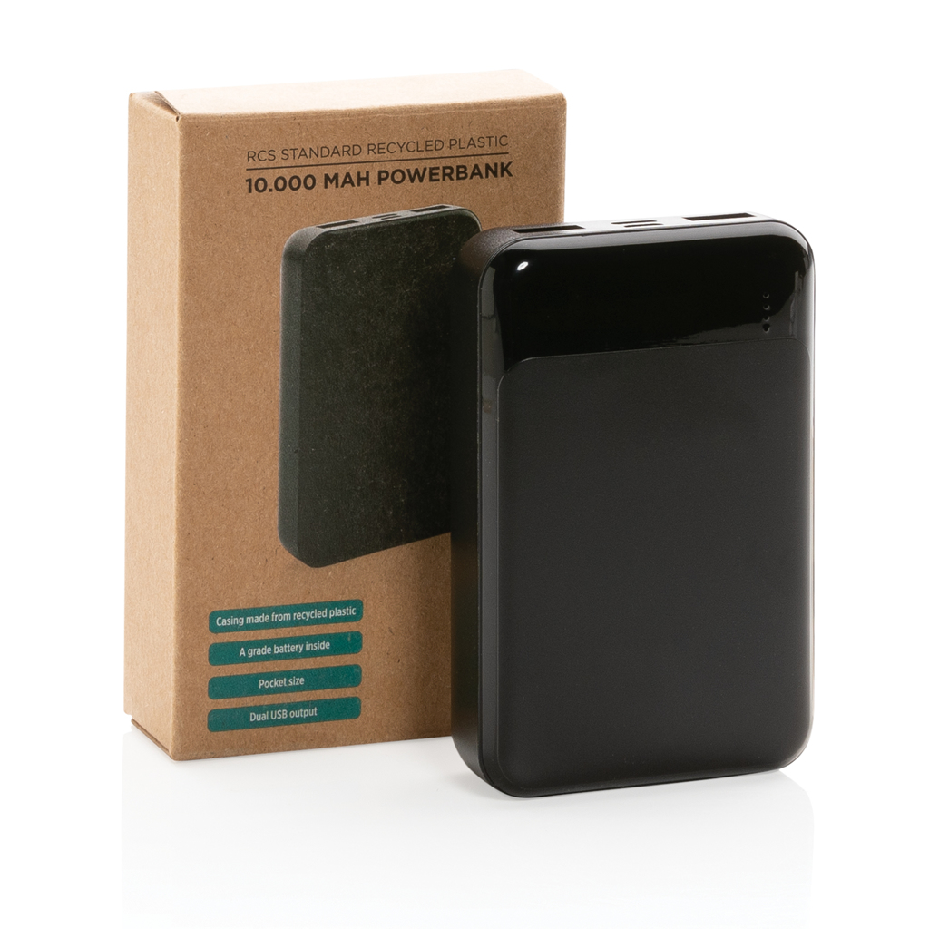 XD Collection 10.000 mAh Powerbank aus RCS-recyceltem ABS — bedruckbar