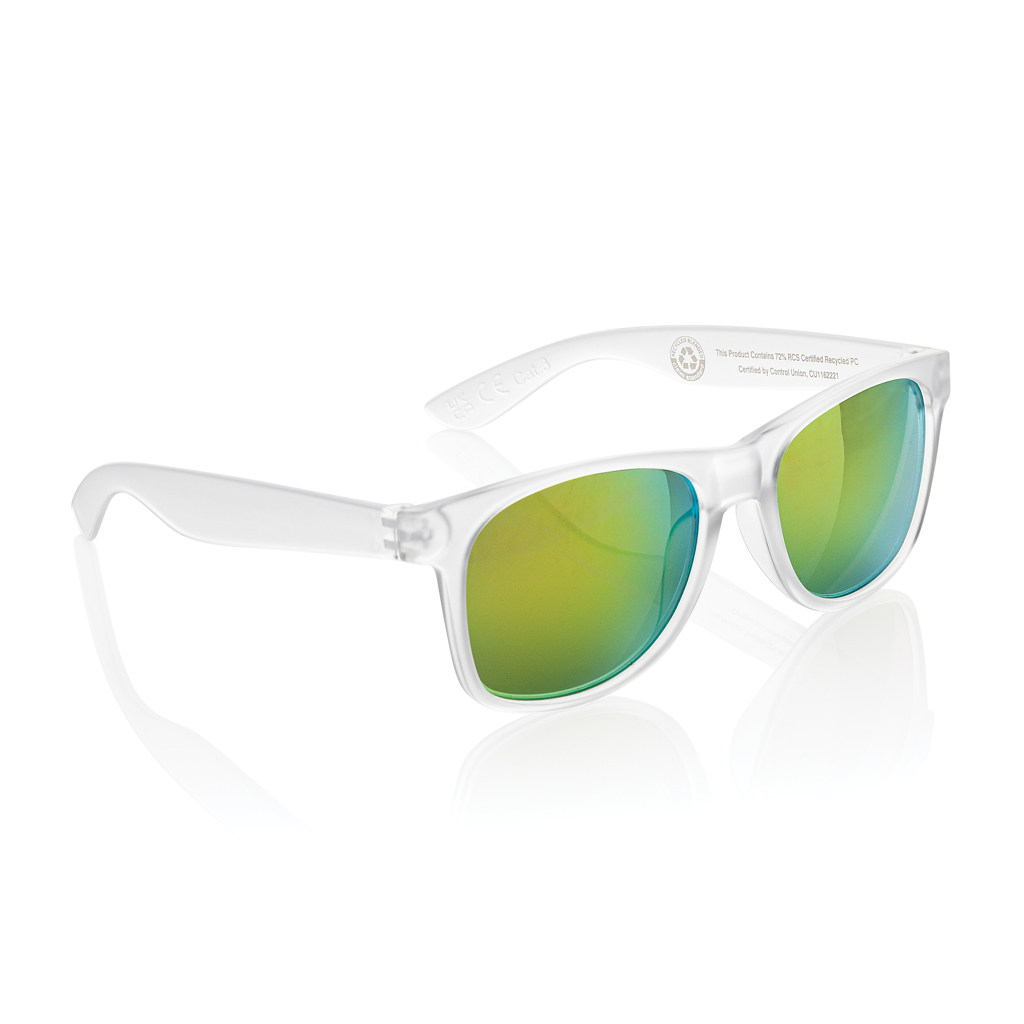 XD Collection Gleam Sonnenbrille aus RCS-recyceltem PC mit verspiegelten Gläsern XD Collection Gleam Sonnenbrille aus RCS-recyceltem PC mit verspiegelten Gläsern