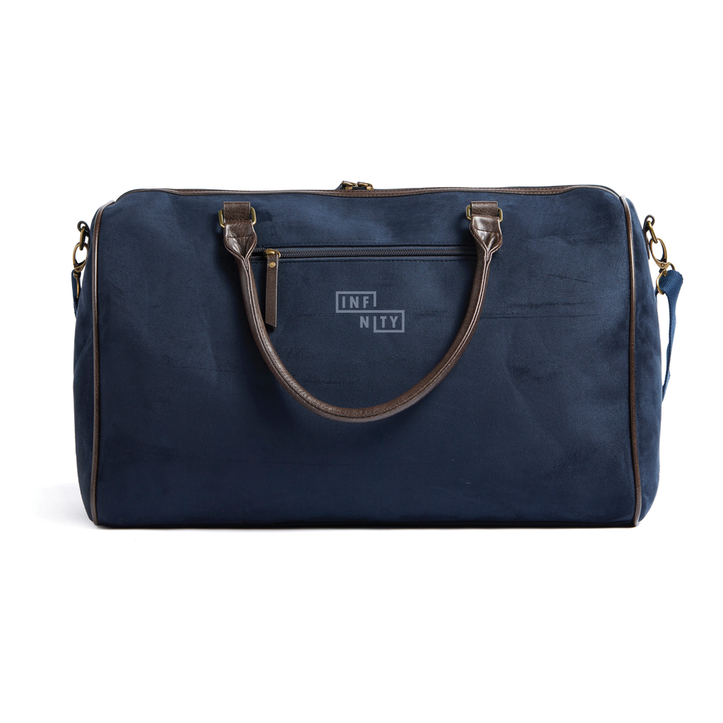 VINGA Hunton Weekendbag in Wildlederoptik mit Messingdetails — bedruckbar VINGA Hunton Weekendbag in Wildlederoptik mit Messingdetails — bedruckbar