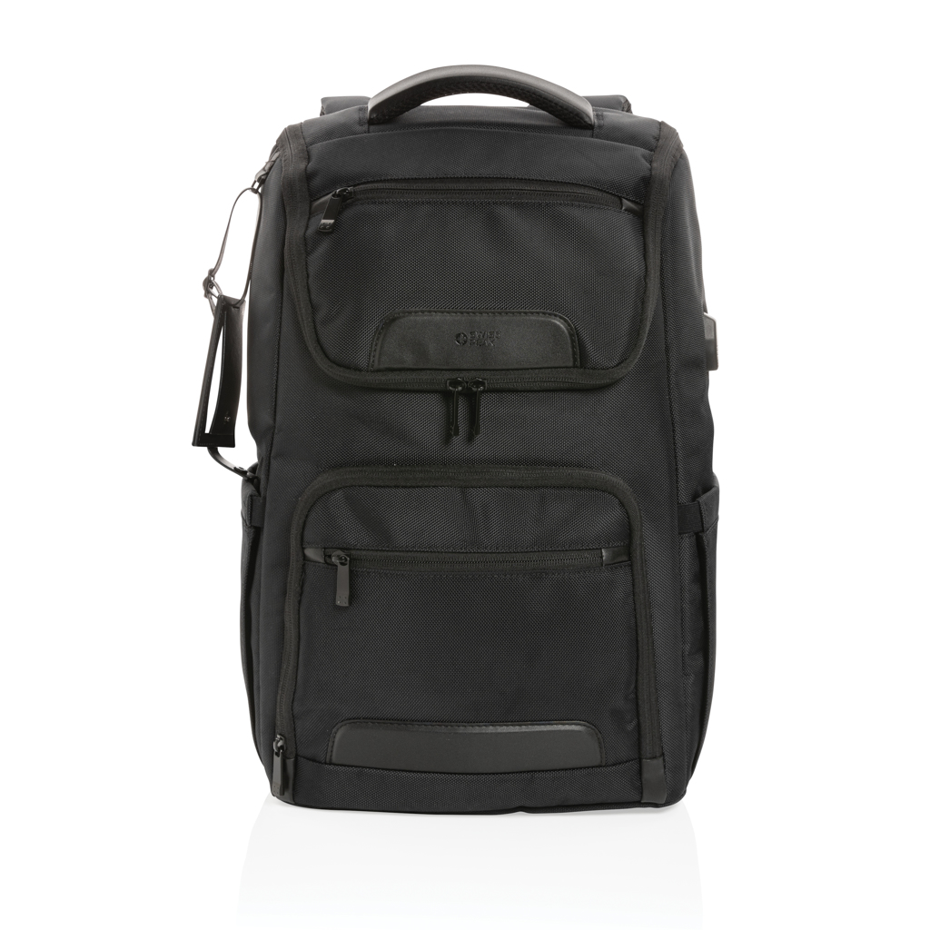 Swiss Peak Voyager 15.6" Laptop-Rucksack aus rPET, schwarz Swiss Peak Voyager 15.6" Laptop-Rucksack aus rPET, schwarz