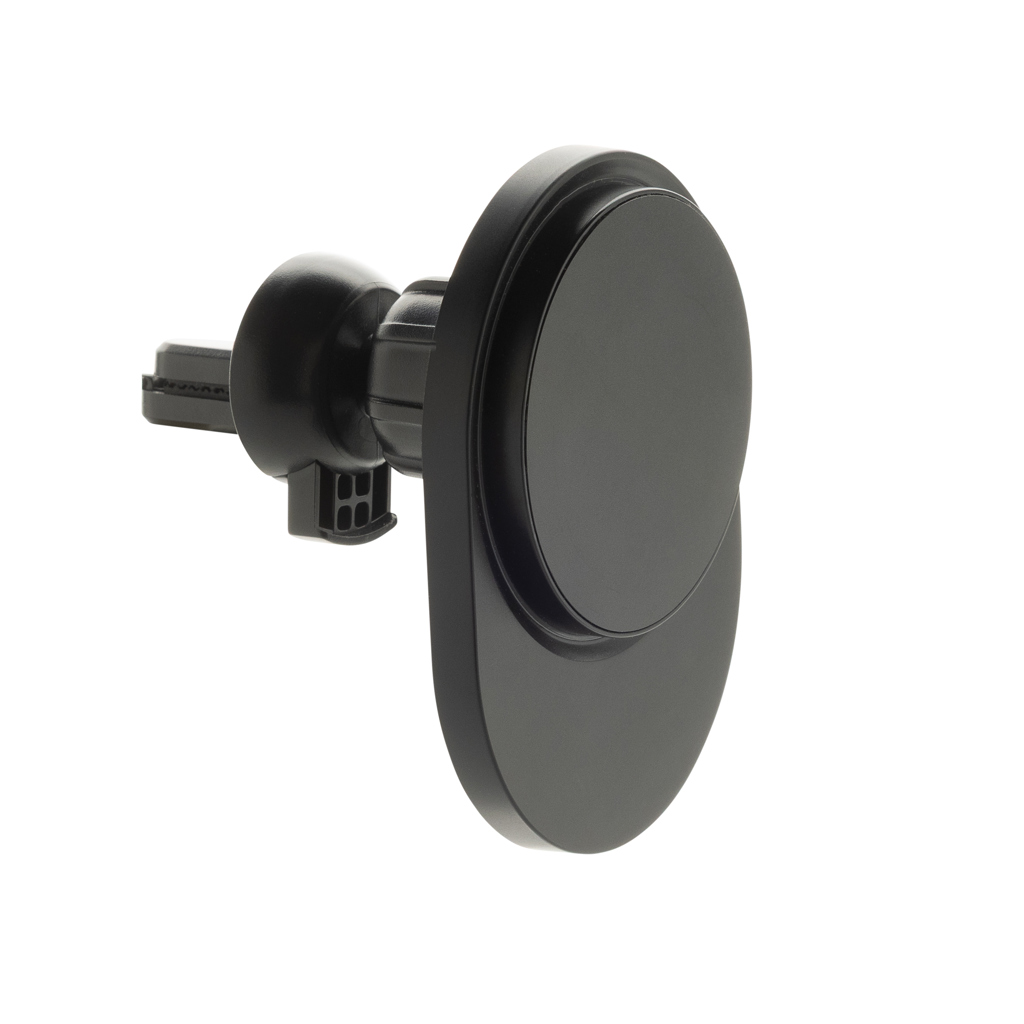 PowerCruze magnetischer 15W Wireless-Autohalter aus recyceltem ABS PowerCruze magnetischer 15W Wireless-Autohalter aus recyceltem ABS