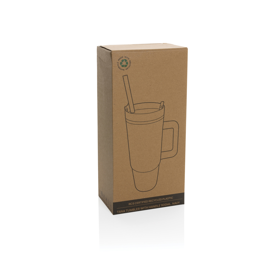 Tana Becher 750 ml aus RCS-recyceltem Kunststoff mit Griff – bedruckbar als Werbeartikel