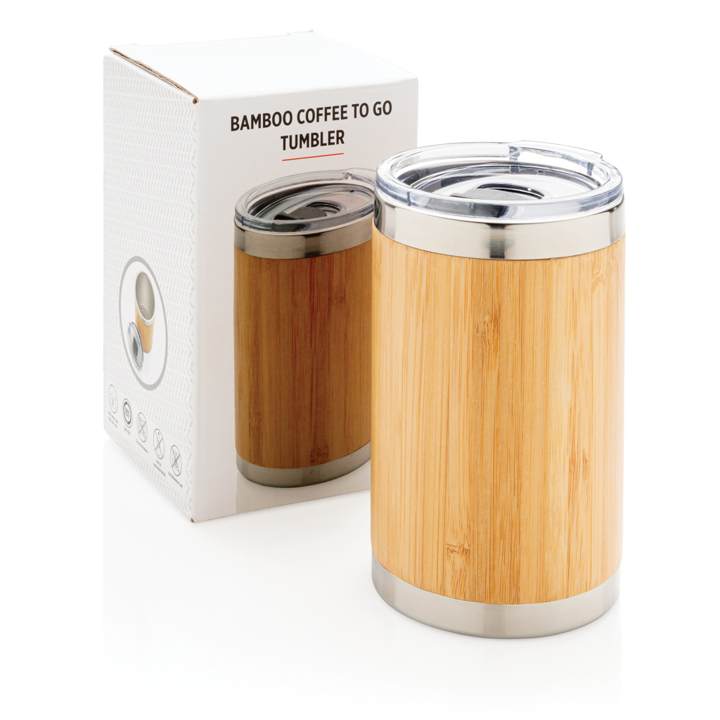 Bambus Coffee-To-Go Becher 270ml, 304 Edelstahl – braun