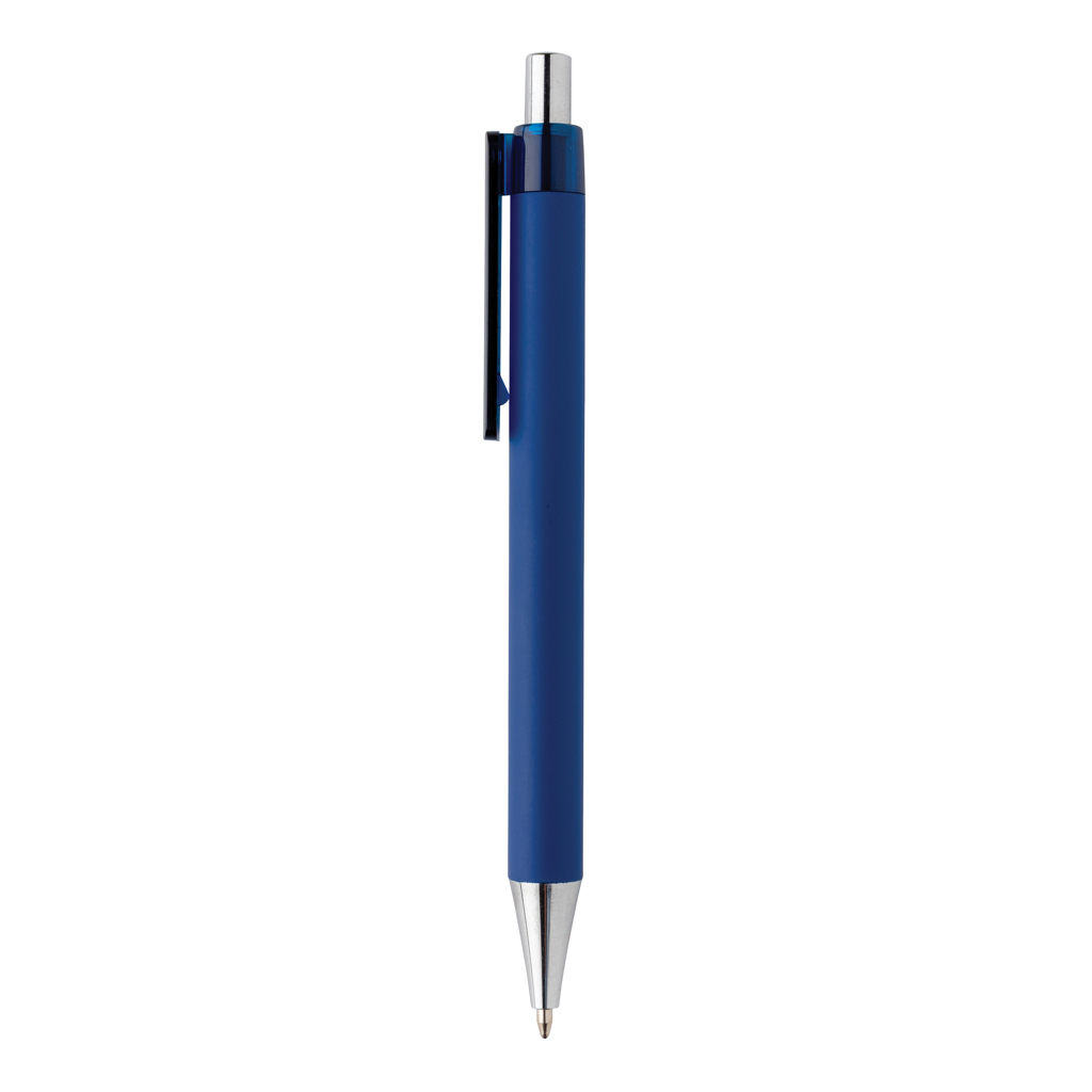 X8 Kugelschreiber Smooth-Touch, Dokumental – navy blau