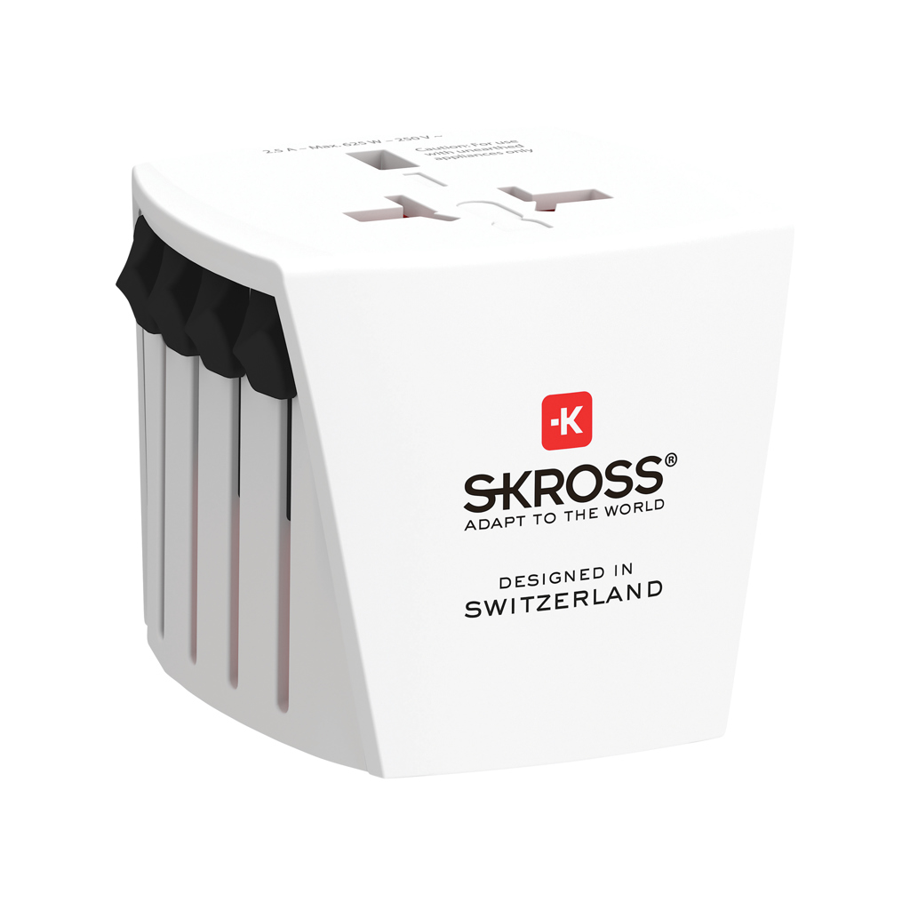SKROSS Business Reiseadapter Micro – 200+ Destinationen weiß