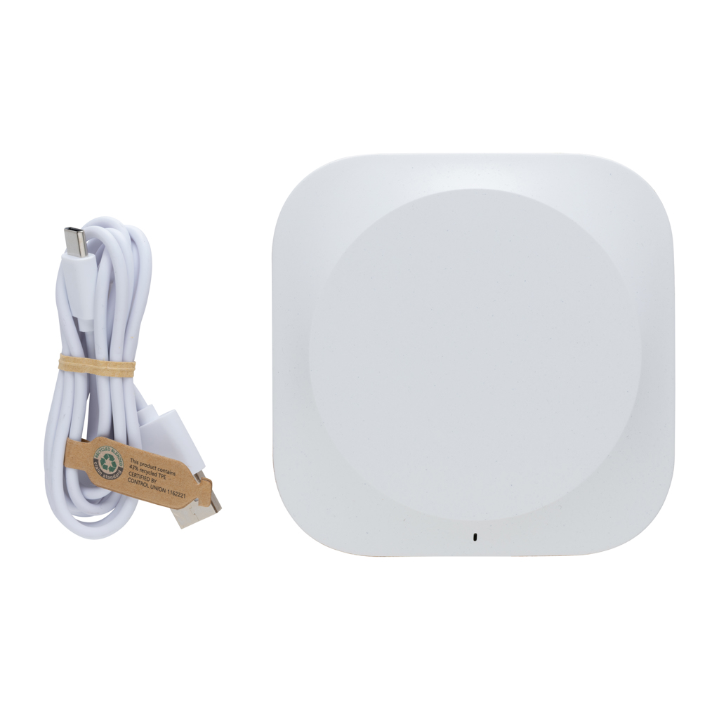 Oregon Wireless-Charger 10W aus FSC-Kork und recyceltem ABS, bedruckbar