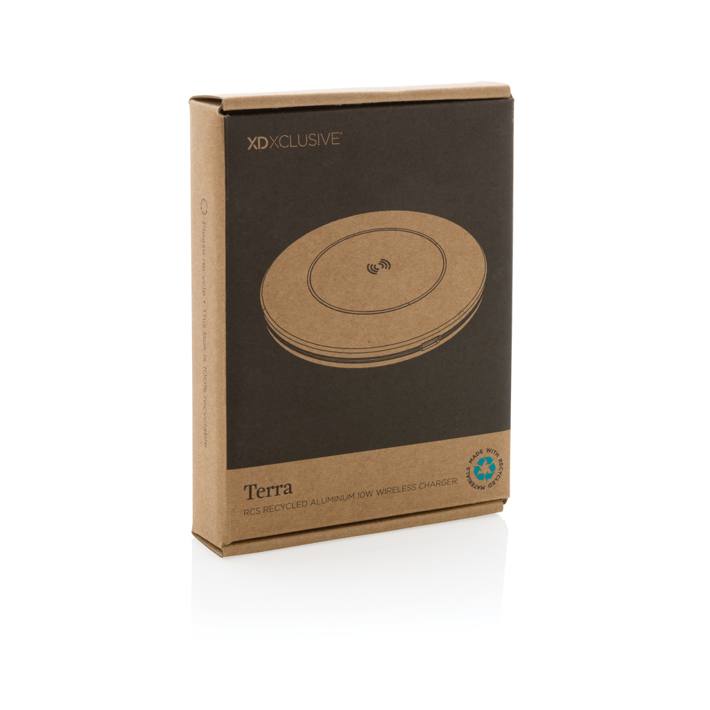 Terra Wireless Charger 10W aus RCS-recyceltem Aluminium Terra Wireless Charger 10W aus RCS-recyceltem Aluminium