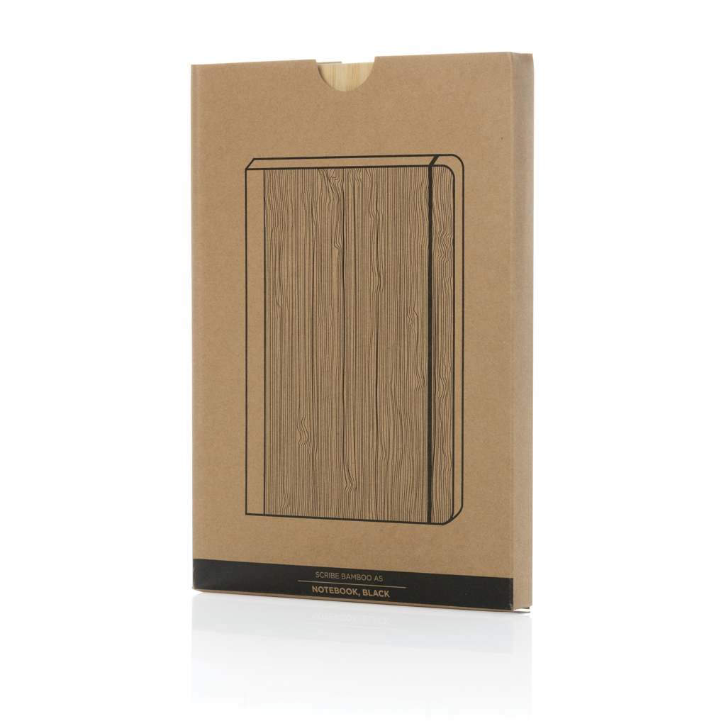 Scribe A5 Notizbuch aus Bambus FSC mit Logo-Gravur