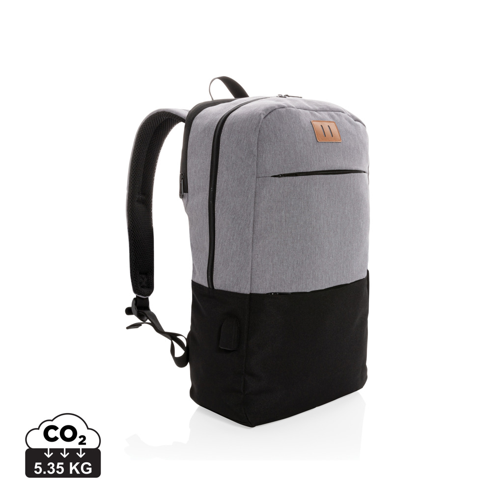XD Collection Laptop-Rucksack 15,6 Zoll mit USB-Port und RFID-Schutz, PVC-frei XD Collection Laptop-Rucksack 15,6 Zoll mit USB-Port und RFID-Schutz, PVC-frei