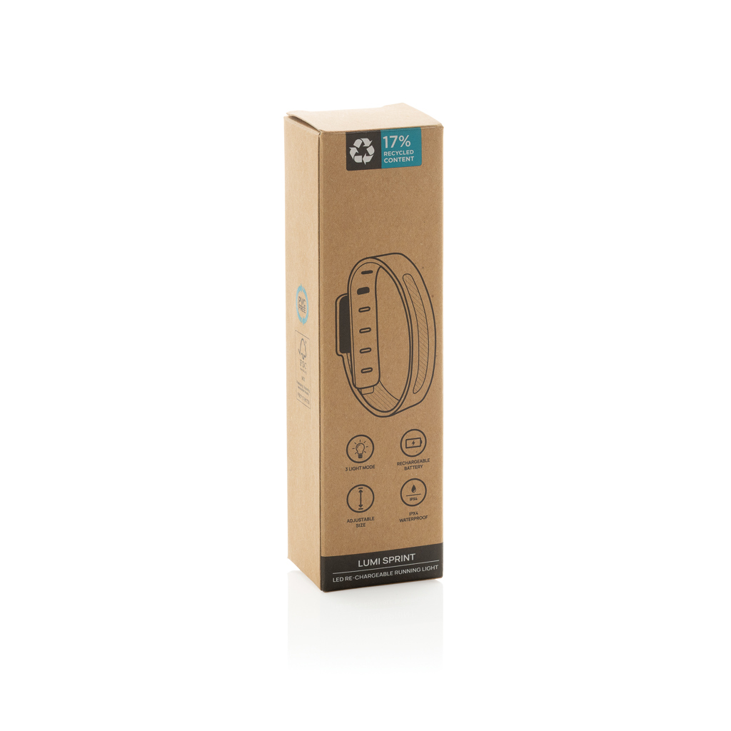Lumi Sprint LED-Lauflicht aus RCS-recyceltem ABS mit Tampondruck