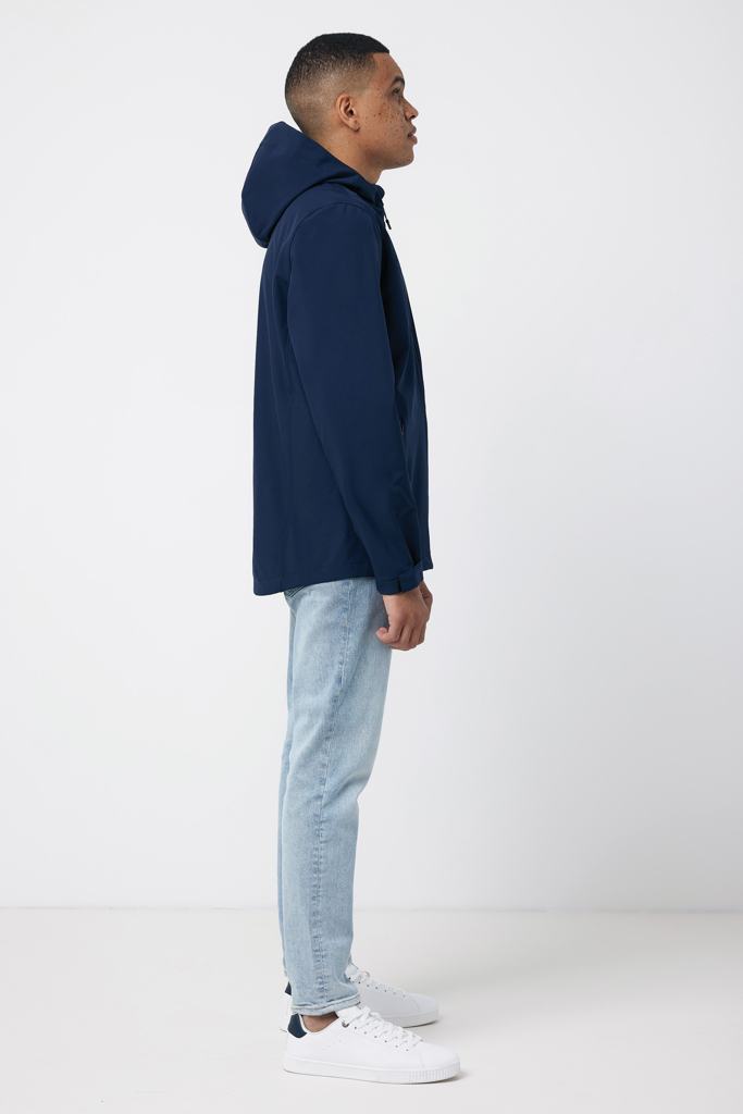 IQONIQ Makalu Herren-Softshelljacke aus 100% recyceltem Material mit Logo-Veredelung