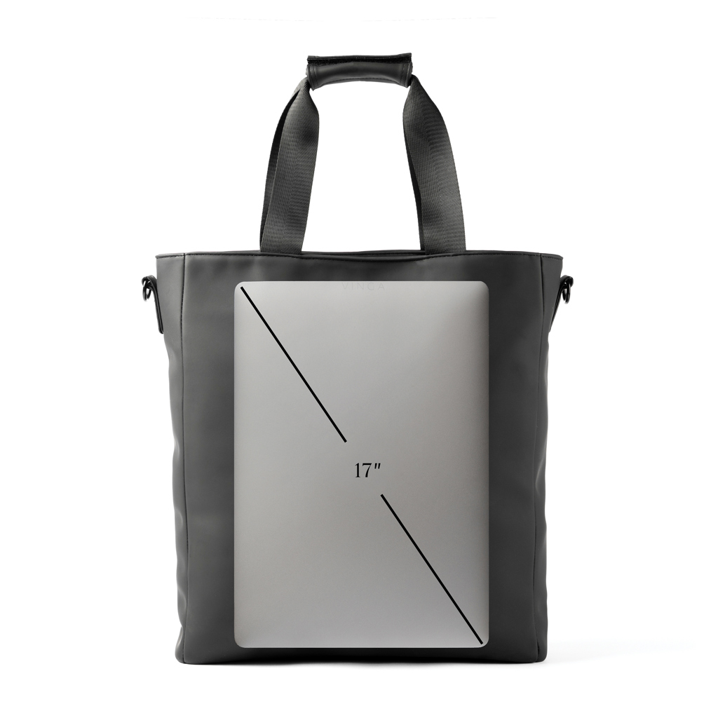 VINGA Baltimore Office-Tote, schwarz, mit Logo-Veredelung bedruckbar VINGA Baltimore Office-Tote, schwarz, mit Logo-Veredelung bedruckbar