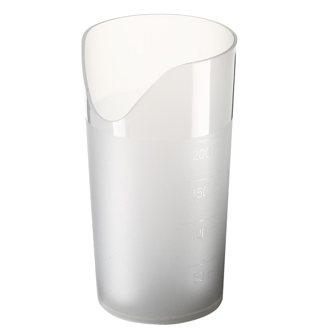 Trinkbecher "Ergonomie" 0,2 l – transparent-milchig Trinkbecher "Ergonomie" 0,2 l – transparent-milchig